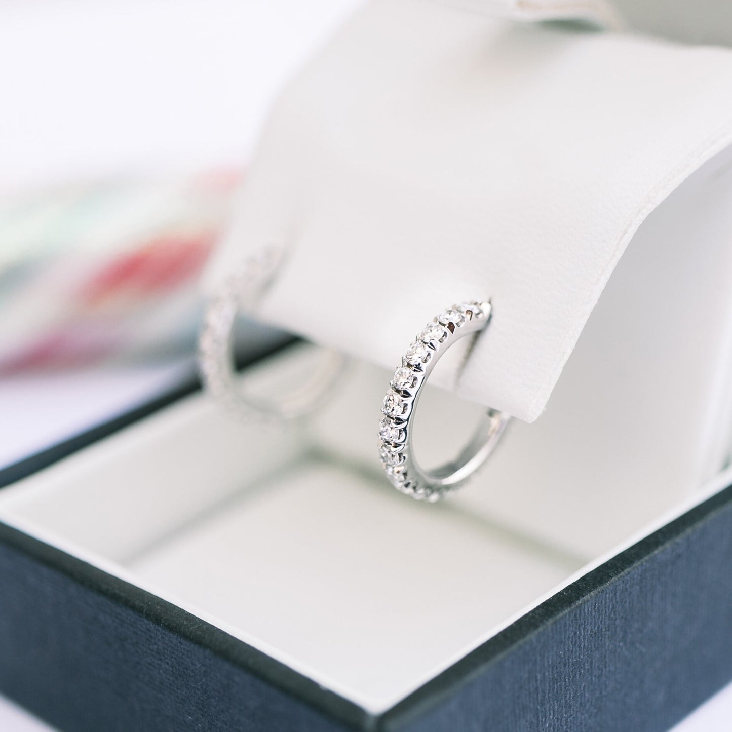 Huggie Hoop Earrings with 0.63 TCW Round Cut Moissanite
