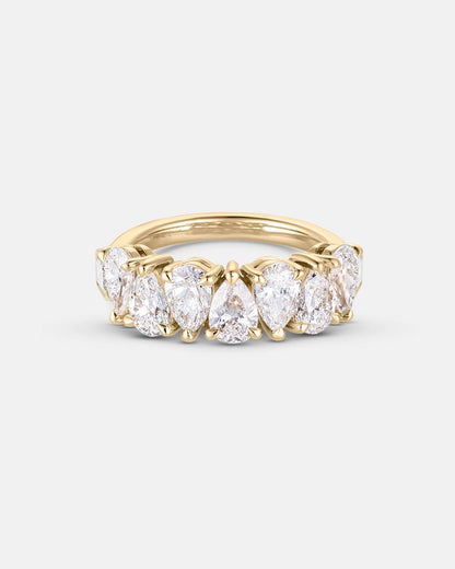 Rita- Pear Eternity Lab Grown Diamond Wedding Band