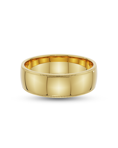 Roland- Milgrain Edge Men's Wedding Band