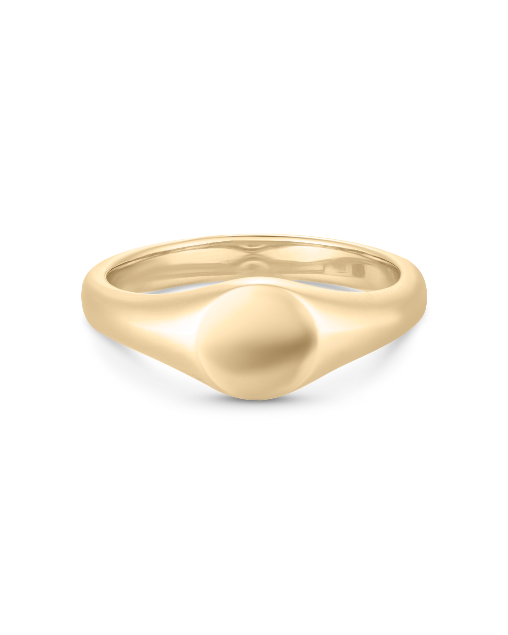 Fifi- Round Style Signet Lab Grown Diamond Pinky Ring