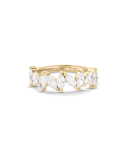 Greta- Marquise Cluster Lab Grown Diamond Wedding Band
