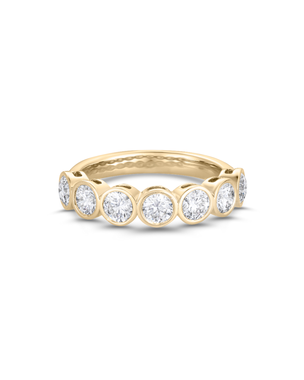 Stella- Oval Bezel Lab Grown Diamond Wedding Band