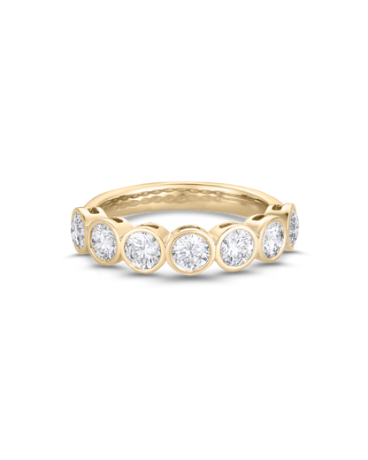 Stella- Oval Bezel Lab Grown Diamond Wedding Band