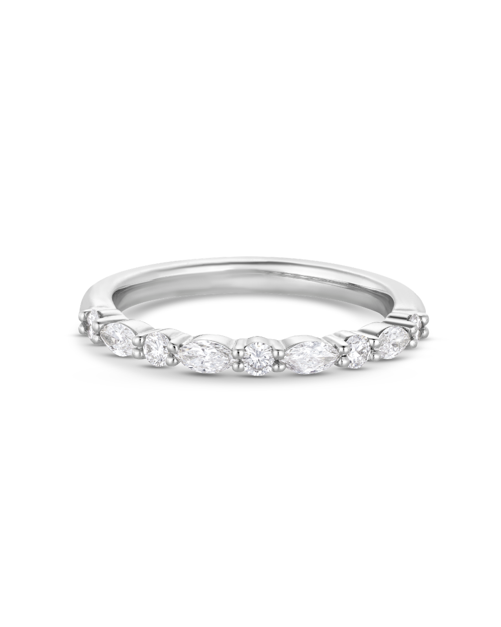 Alma- Marquise & Round Alternative Lab Grown Diamond Wedding Band