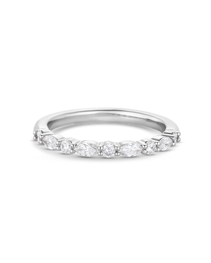Alma- Marquise & Round Alternative Lab Grown Diamond Wedding Band