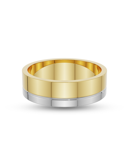 Cassian- Flat Profile Men's Wedding Band