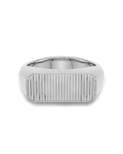 Barrett- Groove Signet Men's Wedding Band