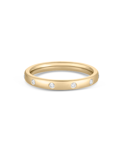 Iris- Flush Lab Grown Diamond Wedding Band