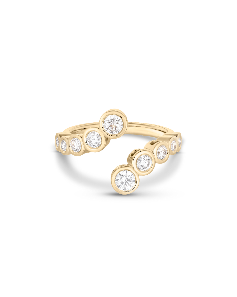 Mina- Round Open Wrap Bezel Lab Grown Diamond Wedding Band