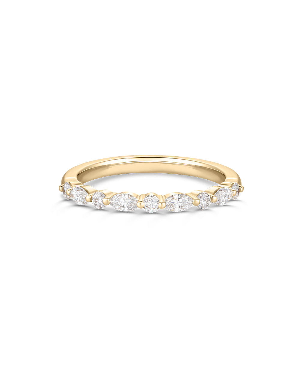 Petra- Marquise & Round Alternative Diamond Lab Grown Diamond Wedding Band