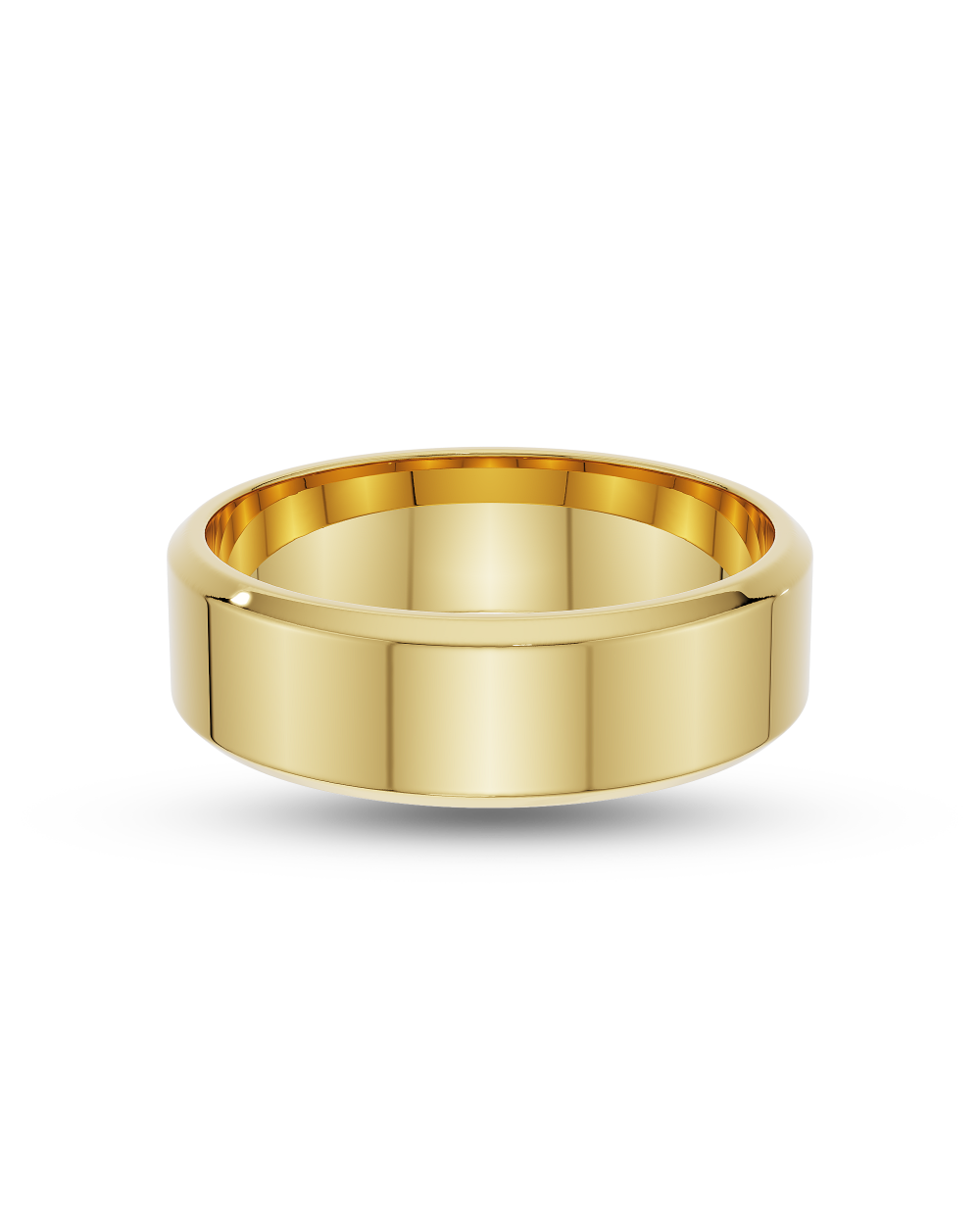 Pierce- Flat Profile with Bevelled Edge Men's Wedding Band
