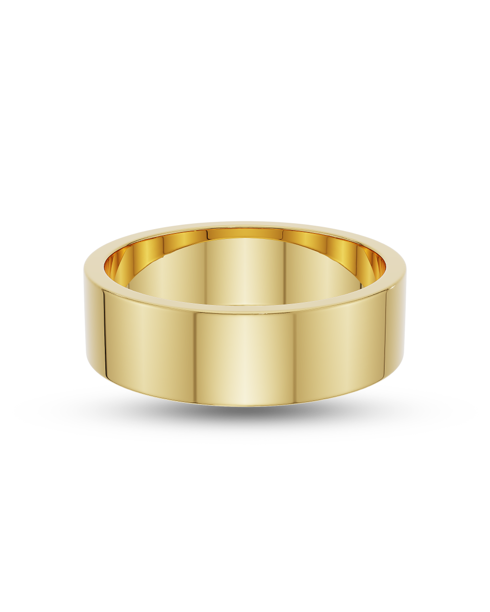 Evander- Flat Profile Plain Men's Wedding Band