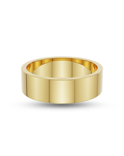 Evander- Flat Profile Plain Men's Wedding Band