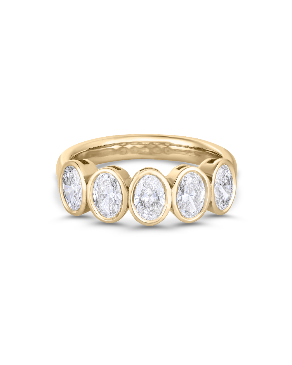 Nadia- Oval Bezel Lab Grown Diamond Wedding Band