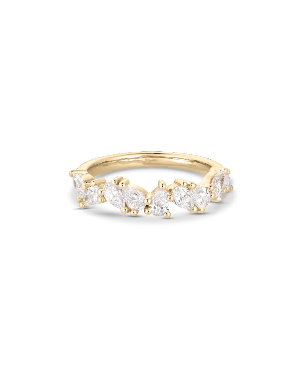 June- Pear Cluster Lab Grown Diamond Wedding Band