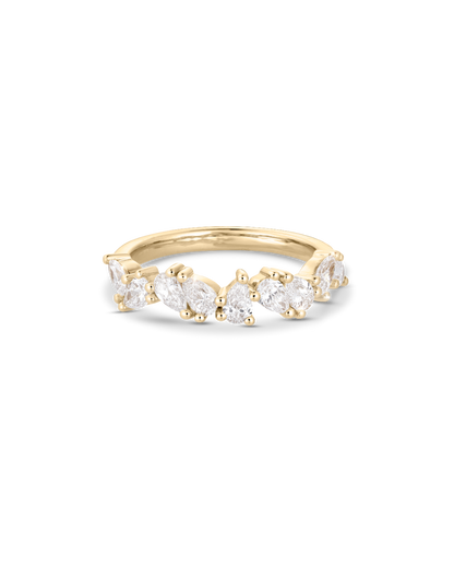 June- Pear Cluster Lab Grown Diamond Wedding Band