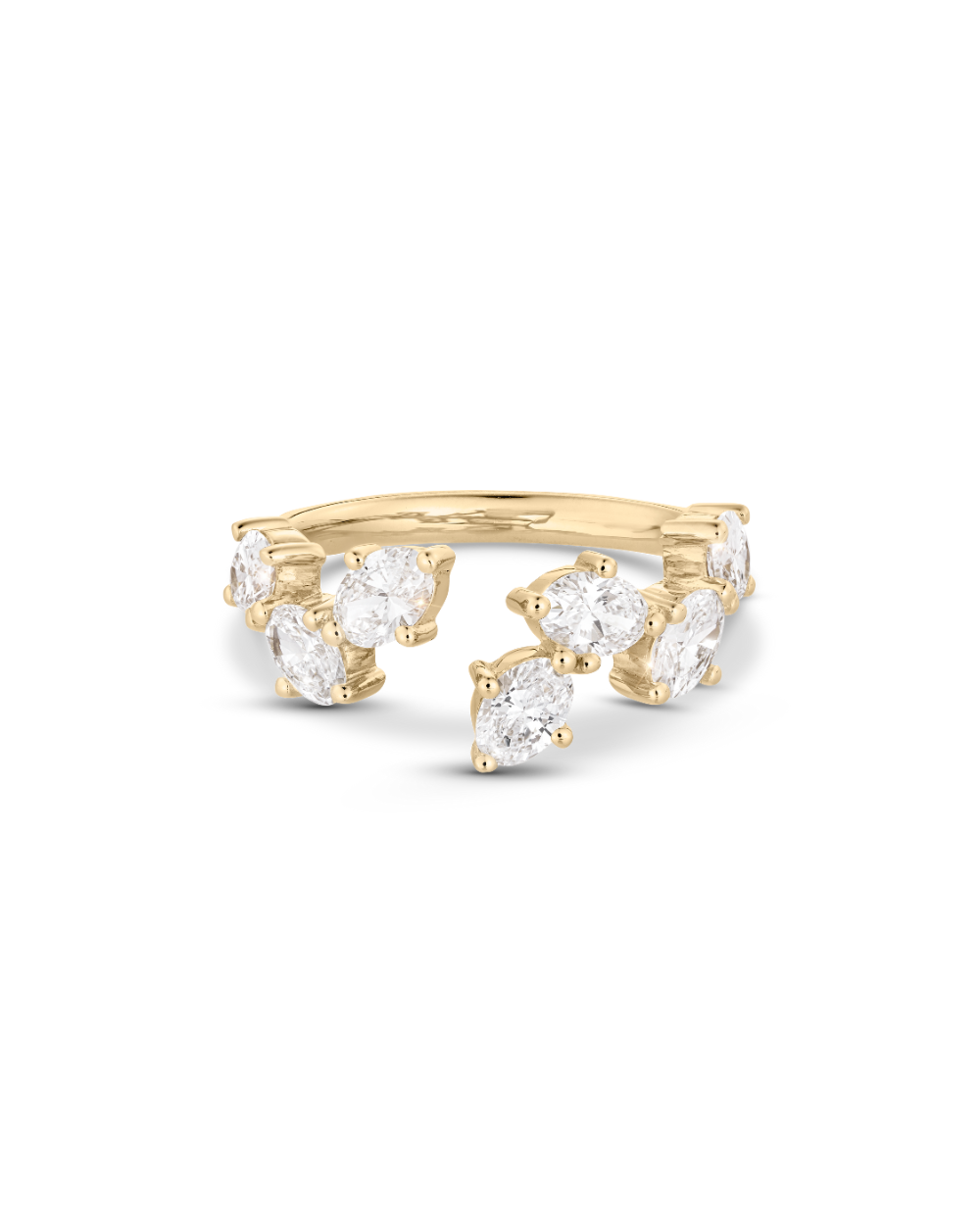 Nora- Oval Open Wrap Lab Grown Diamond Wedding Band