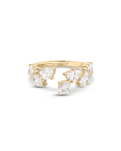 Nora- Oval Open Wrap Lab Grown Diamond Wedding Band