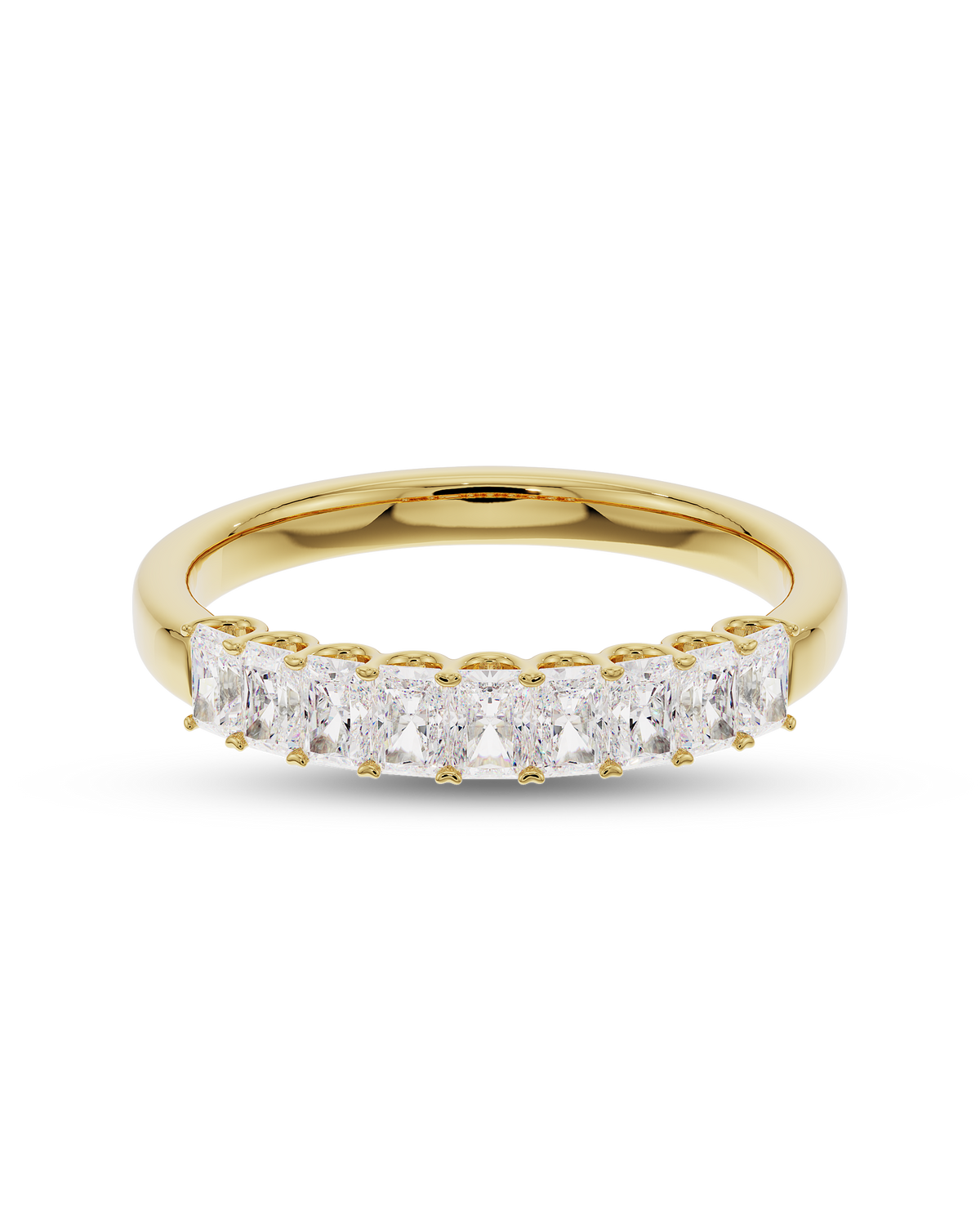 Freya- Radiant Classic Shared Claw Lab Grown Diamond Wedding Band