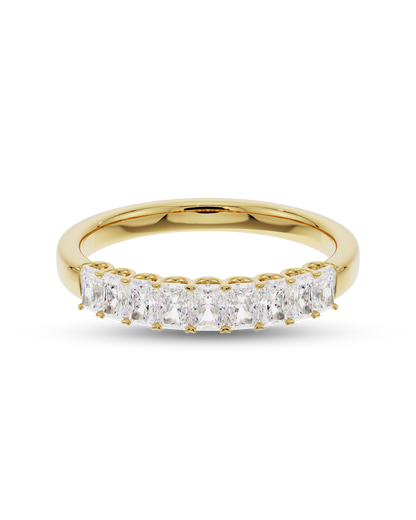 Freya- Radiant Classic Shared Claw Lab Grown Diamond Wedding Band