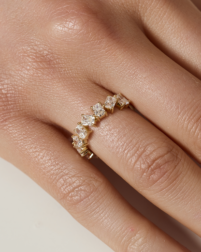 Isla- Radiant Cluster Lab Grown Diamond Wedding Band