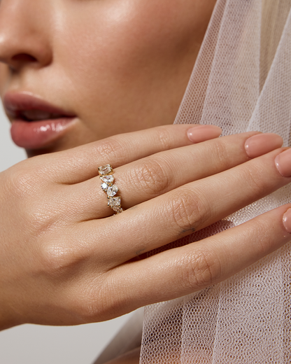 Opal- Multi Shape Lab Grown Diamond Wedding Band