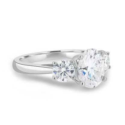 1.91 CT Oval Moissanite Diamond Ring in 10K Yellow Gold – Ready to Ship (US 11)