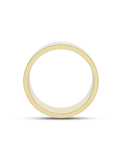 Evander- Flat Profile Plain Men's Wedding Band