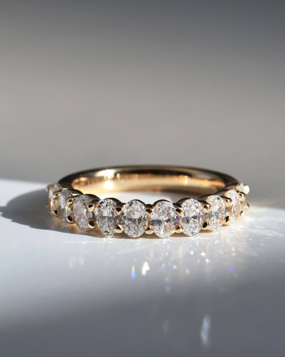 Danae- Oval 7 Stones Lab Grown Diamond Wedding Band