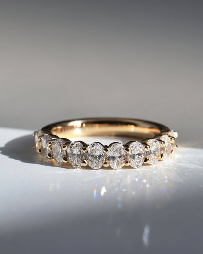 Danae- Oval 7 Stones Lab Grown Diamond Wedding Band