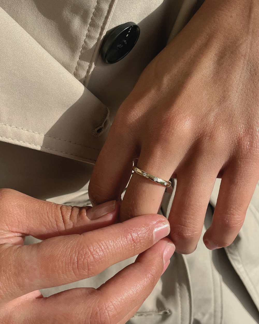 Iris- Flush Lab Grown Diamond Wedding Band