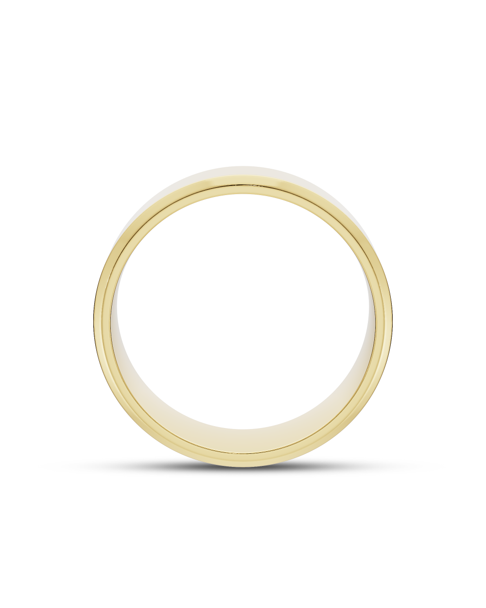 Pierce- Flat Profile with Bevelled Edge Men's Wedding Band
