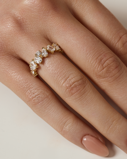 Opal- Multi Shape Lab Grown Diamond Wedding Band