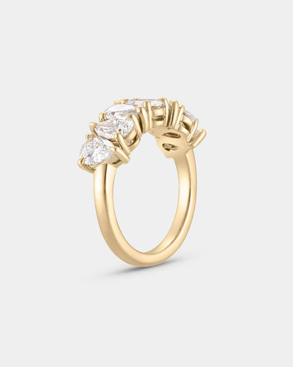 Rita- Pear Eternity Lab Grown Diamond Wedding Band