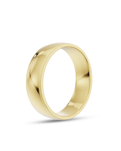 Roland- Milgrain Edge Men's Wedding Band