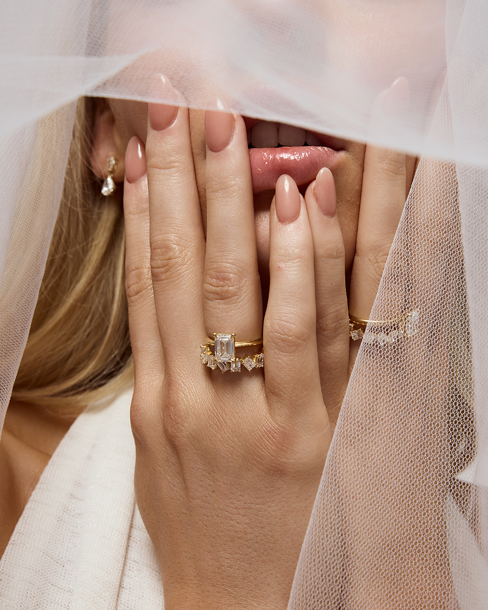 Isla- Radiant Cluster Lab Grown Diamond Wedding Band