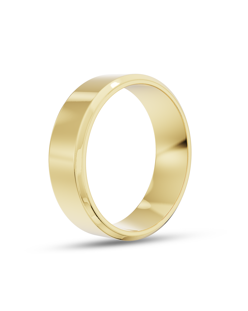 Pierce- Flat Profile with Bevelled Edge Men's Wedding Band