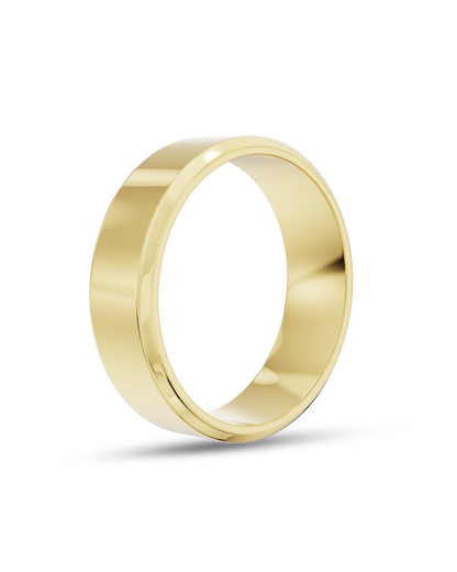 Pierce- Flat Profile with Bevelled Edge Men's Wedding Band