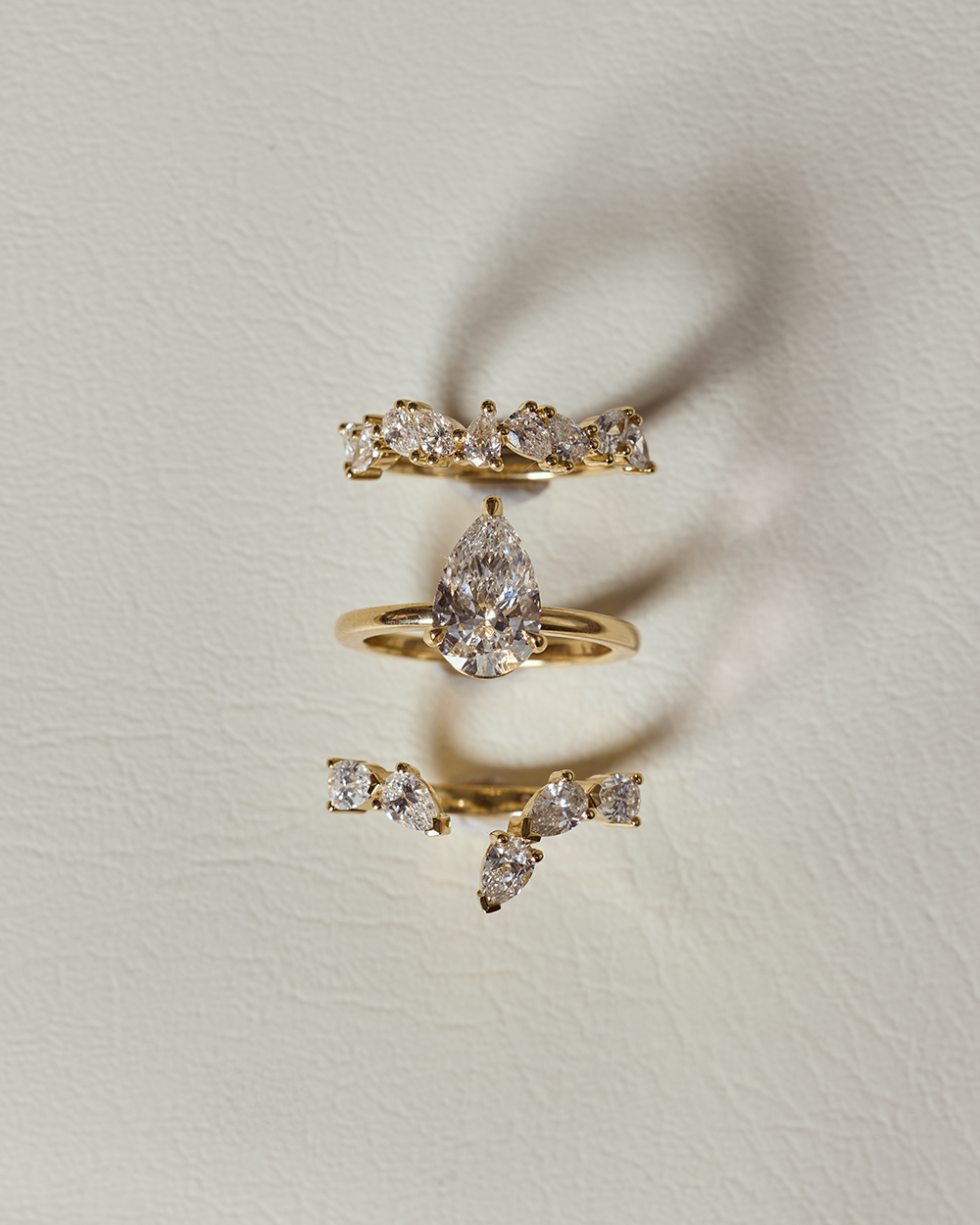 June- Pear Cluster Lab Grown Diamond Wedding Band
