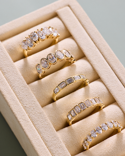Danae- Oval 7 Stones Lab Grown Diamond Wedding Band