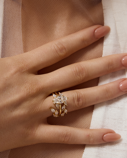 Della- Marquise Floral-Inspired Lab Grown Diamond Wedding Band