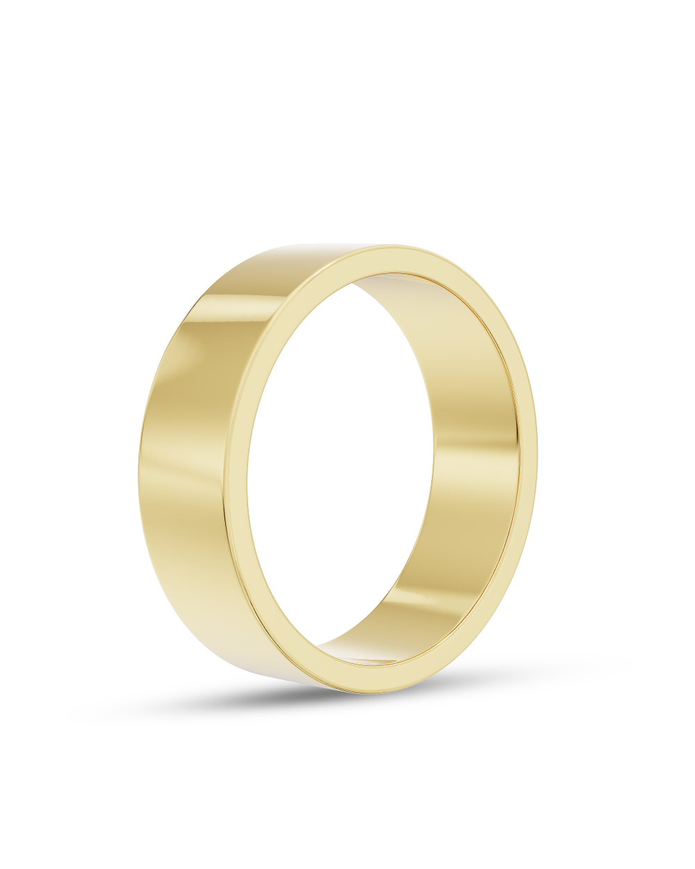 Evander- Flat Profile Plain Men's Wedding Band
