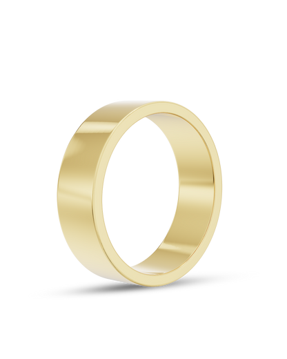 Evander- Flat Profile Plain Men's Wedding Band