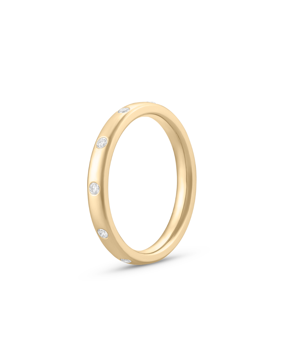 Iris- Flush Lab Grown Diamond Wedding Band