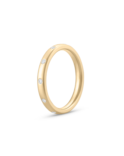Iris- Flush Lab Grown Diamond Wedding Band