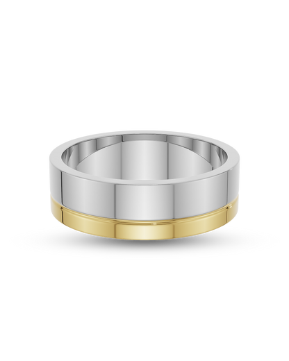 Cassian- Flat Profile Men's Wedding Band