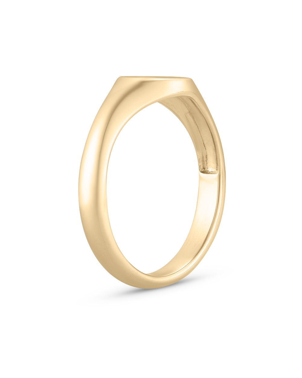 Fifi- Round Style Signet Lab Grown Diamond Pinky Ring