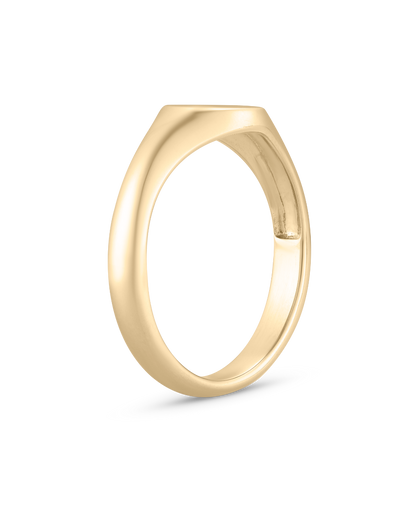 Fifi- Round Style Signet Lab Grown Diamond Pinky Ring
