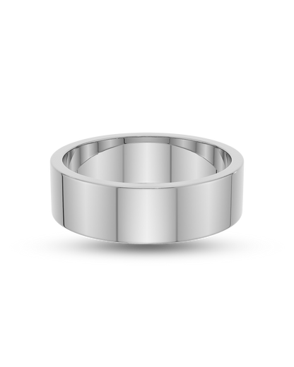 Evander- Flat Profile Plain Men's Wedding Band