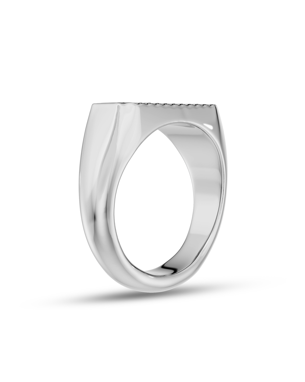 Barrett- Groove Signet Men's Wedding Band
